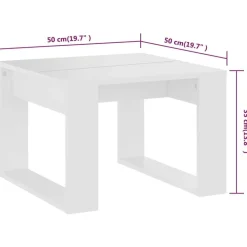 vidaXL Mesas-Mesa auxiliar de madera contrachapada 50x50x35 cm