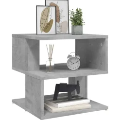 vidaXL Mesa auxiliar de madera ingeniería gris hormigón 40x40x40 cm Gris hormig&oacute;n Best
