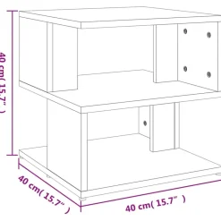 vidaXL Mesa auxiliar de madera ingeniería gris hormigón 40x40x40 cm Gris hormig&oacute;n Best