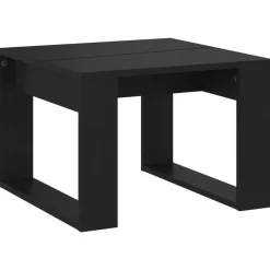 vidaXL Mesa auxiliar de madera contrachapada 50x50x35 cm Negro Hot