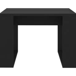vidaXL Mesa auxiliar de madera contrachapada 50x50x35 cm Negro Hot