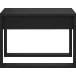 vidaXL Mesa auxiliar de madera contrachapada 50x50x35 cm Negro Hot