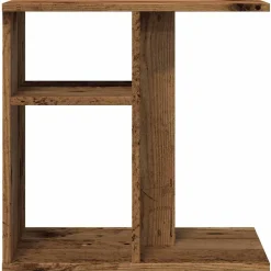 vidaXL Mesa auxiliar de madera contrachapada envejecida 50x30x50 cm Madera antigua Sale