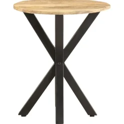 vidaXL Mesa auxiliar de madera maciza de mango 48x48x56 cm New