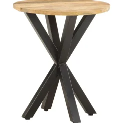 vidaXL Mesa auxiliar de madera maciza de mango 48x48x56 cm New