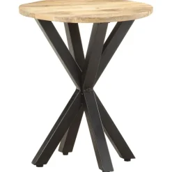 vidaXL Mesa auxiliar de madera maciza de mango 48x48x56 cm New