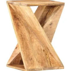 vidaXL Mesa auxiliar de madera maciza de mango 35x35x55 cm Best