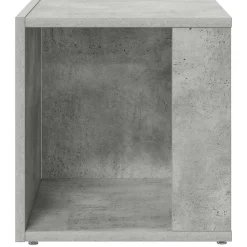 vidaXL Armarios Y Almacenamiento-Mesa auxiliar madera contrachapada gris hormigón 33x33x34,5 cm
