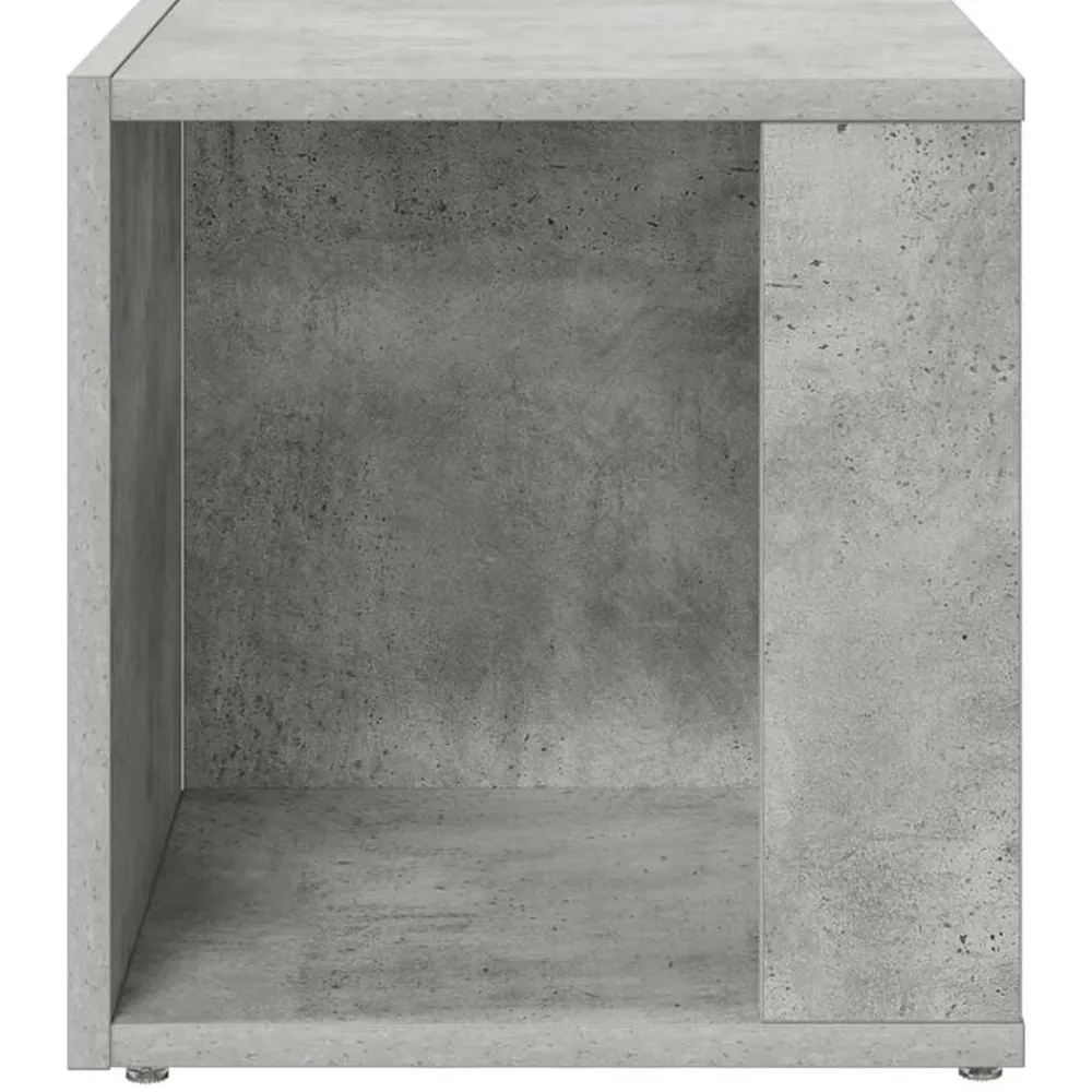 vidaXL Armarios Y Almacenamiento-Mesa auxiliar madera contrachapada gris hormigón 33x33x34,5 cm