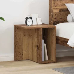 vidaXL Mesas-Mesa Auxiliar Madera vieja 37 x 32 x 40 cm Madera de ingeniería