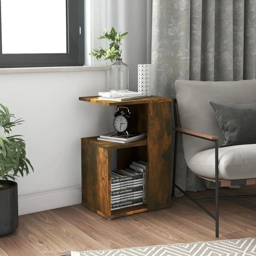 vidaXL Mesas-Mesa auxiliar madera contrachapada 36x30x56 cm
