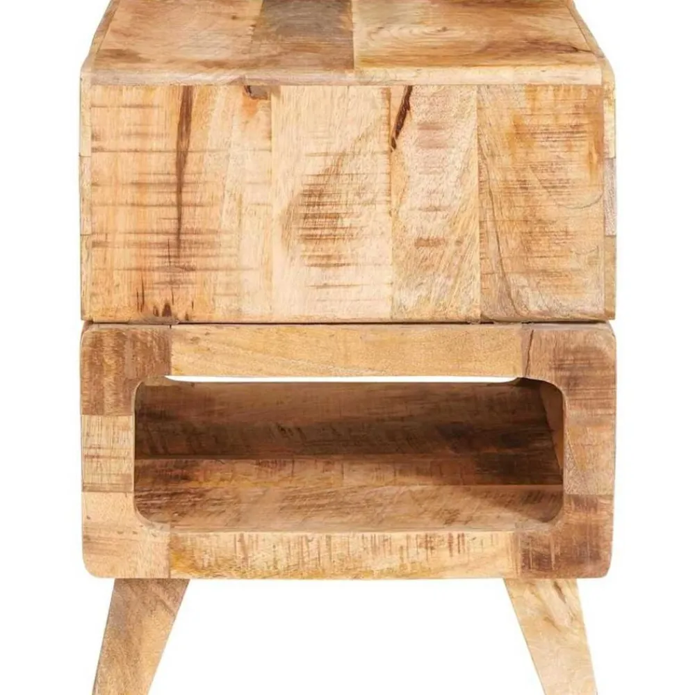 vidaXL Mesas-Mesa Auxiliar Marrón 40 x 40 x 49 cm Madera de mango maciza