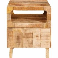 vidaXL Mesas-Mesa Auxiliar Marrón 40 x 40 x 49 cm Madera de mango maciza