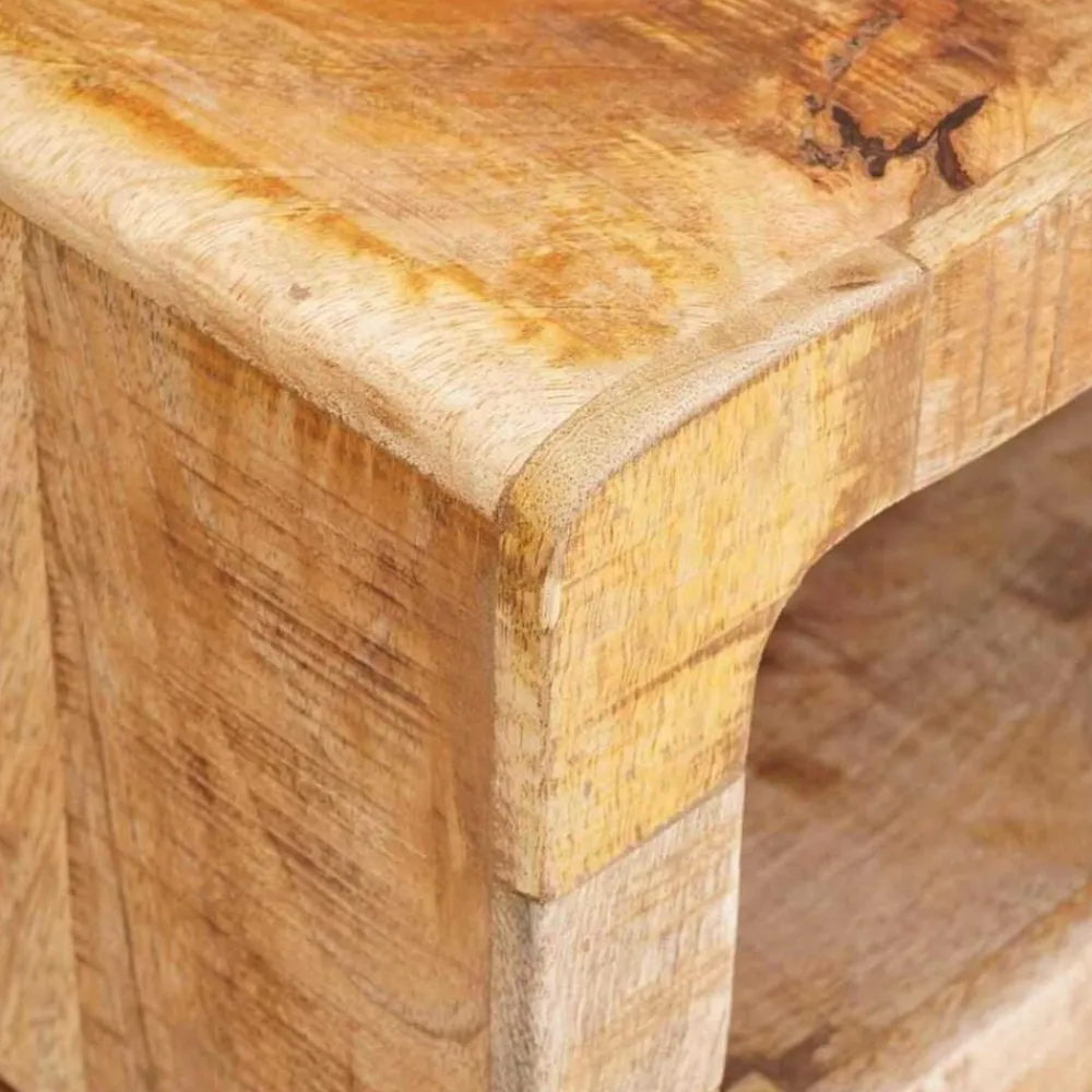 vidaXL Mesas-Mesa Auxiliar Marrón 40 x 40 x 49 cm Madera de mango maciza