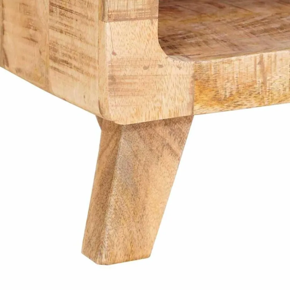 vidaXL Mesas-Mesa Auxiliar Marrón 40 x 40 x 49 cm Madera de mango maciza