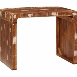 vidaXL Mesas-Mesa Auxiliar Marrón 60 x 35 x 46 cm Madera sólida recuperada