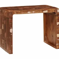 vidaXL Mesas-Mesa Auxiliar Marrón 60 x 35 x 46 cm Madera sólida recuperada