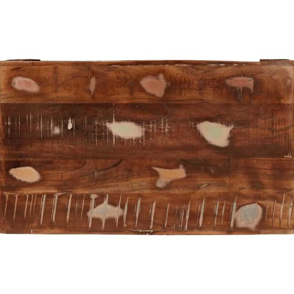vidaXL Mesas-Mesa Auxiliar Marrón 60 x 35 x 46 cm Madera sólida recuperada