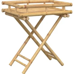 vidaXL Mesas-Mesa bandeja plegable bambú 60x40x68 cm