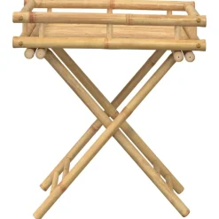 vidaXL Mesas-Mesa bandeja plegable bambú 60x40x68 cm