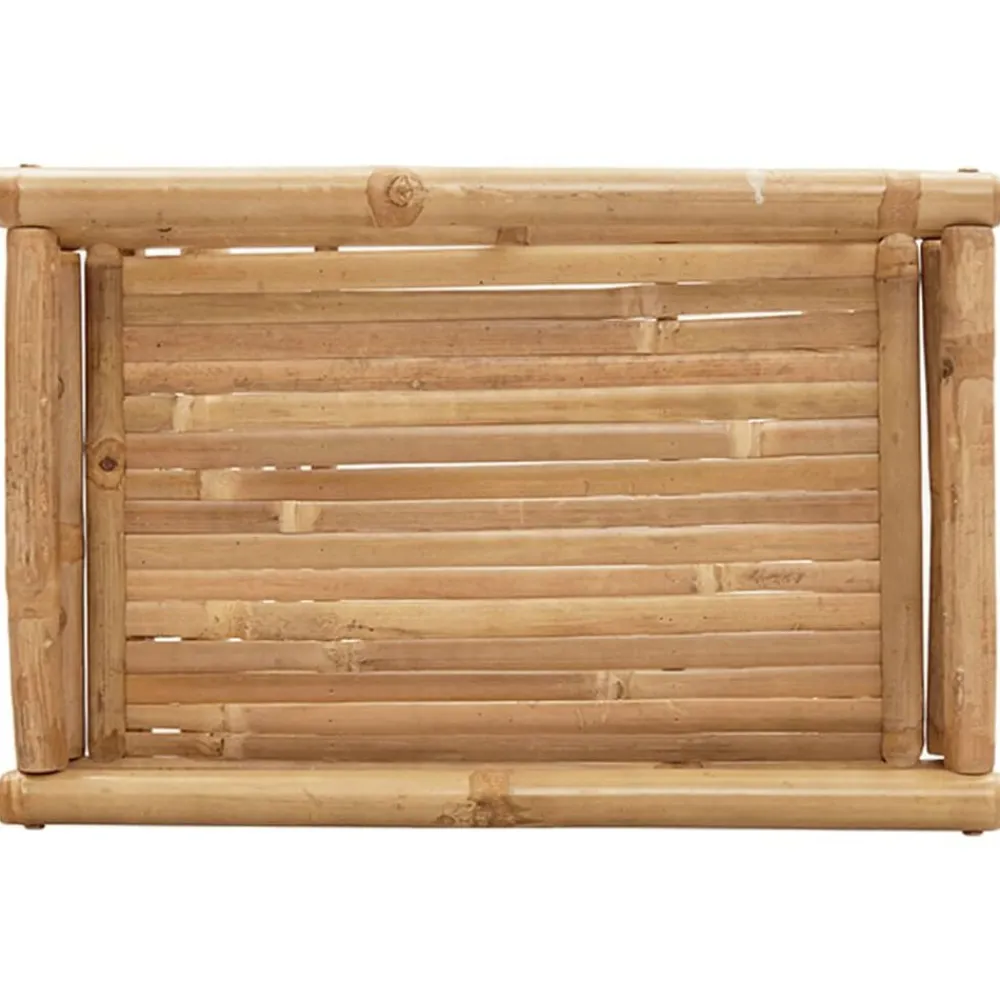 vidaXL Mesas-Mesa bandeja plegable bambú 60x40x68 cm