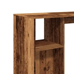 vidaXL Mesa bar con estante madera envejecida 124x46x103,5 cm Madera antigua Best