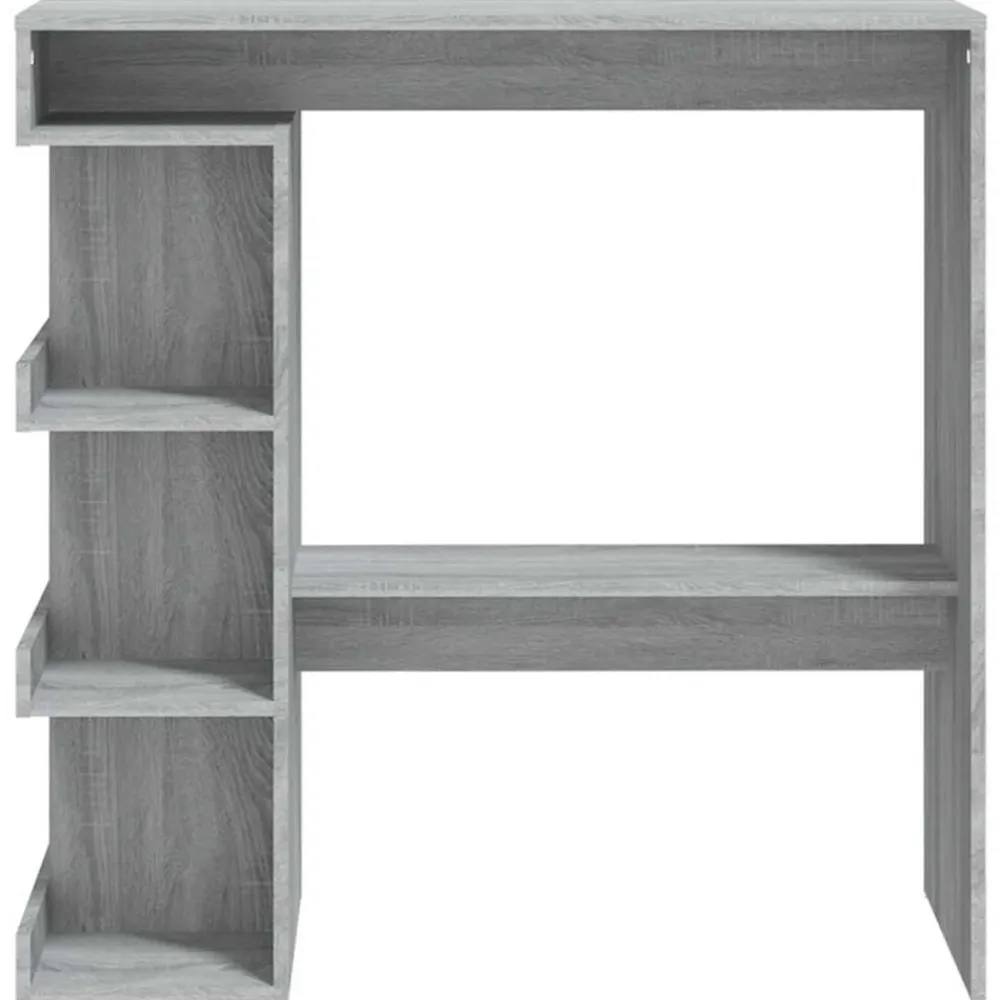 vidaXL Mesa bar estante almacenaje 100x50x101,5 cm Gris sonoma Outlet