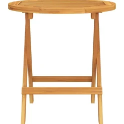 vidaXL Muebles De Jardín-Mesa bistró de terraza madera maciza de acacia Ø46x47 cm