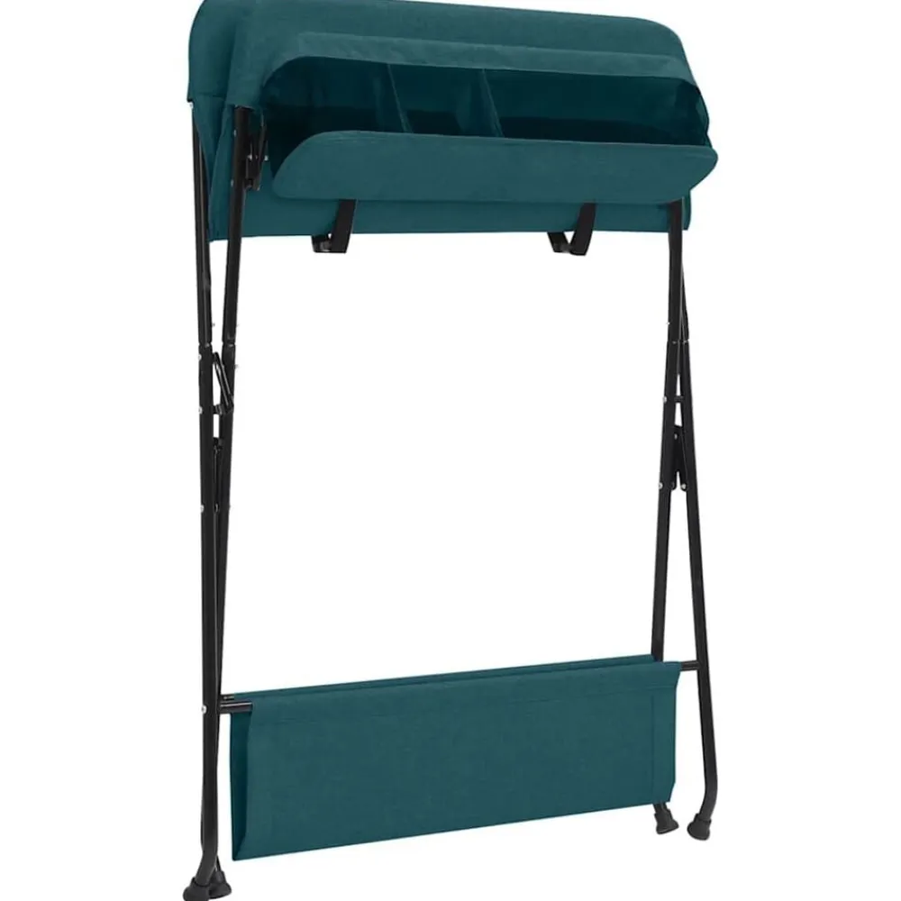 vidaXL Mesa cambiadora de hierro Verde Clearance