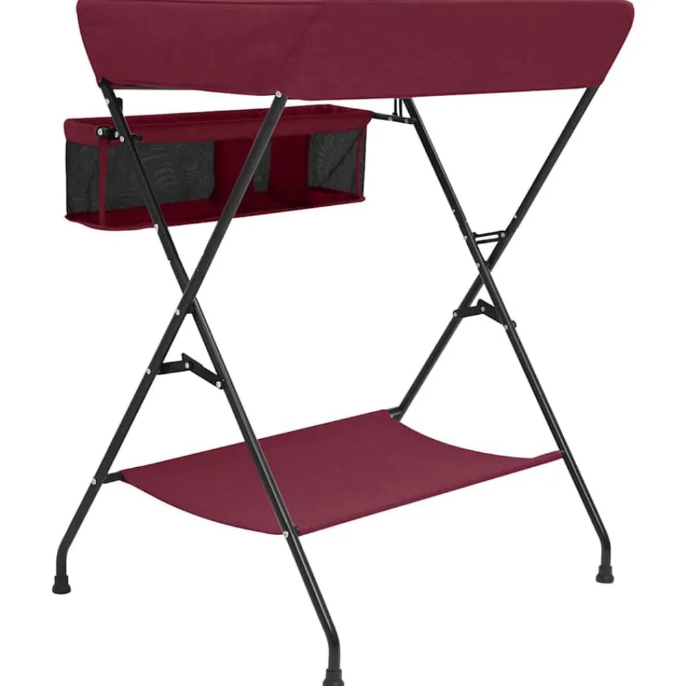 vidaXL Mesa cambiadora de hierro Rojo Sale