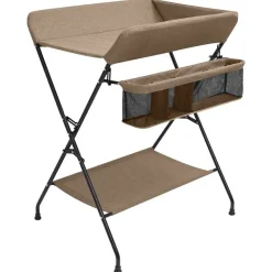 Niños vidaXL Pañales Y Cuidado Del Bebé-Mesa cambiadora hierro gris taupe