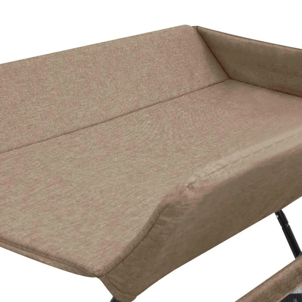 Niños vidaXL Pañales Y Cuidado Del Bebé-Mesa cambiadora hierro gris taupe