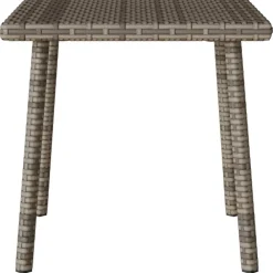 vidaXL Mesa centro jardín rectangular 40x40x37cm ratán sintético Gris Best