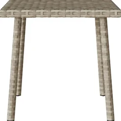vidaXL Mesa centro jardín rectangular 40x40x37cm Gris claro Outlet