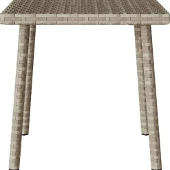 vidaXL Mesa centro jardín rectangular 40x40x37cm Gris claro Outlet
