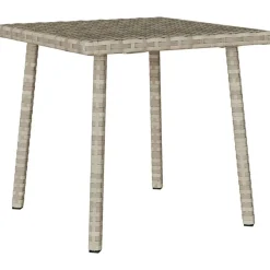 vidaXL Mesa centro jardín rectangular 40x40x37cm Gris claro Outlet
