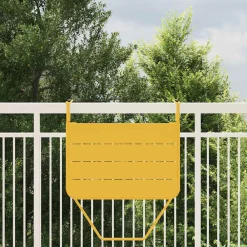 vidaXL Mesa Colgante de Balcón 60 x 39 x 65 cm Acero Mostaza Online