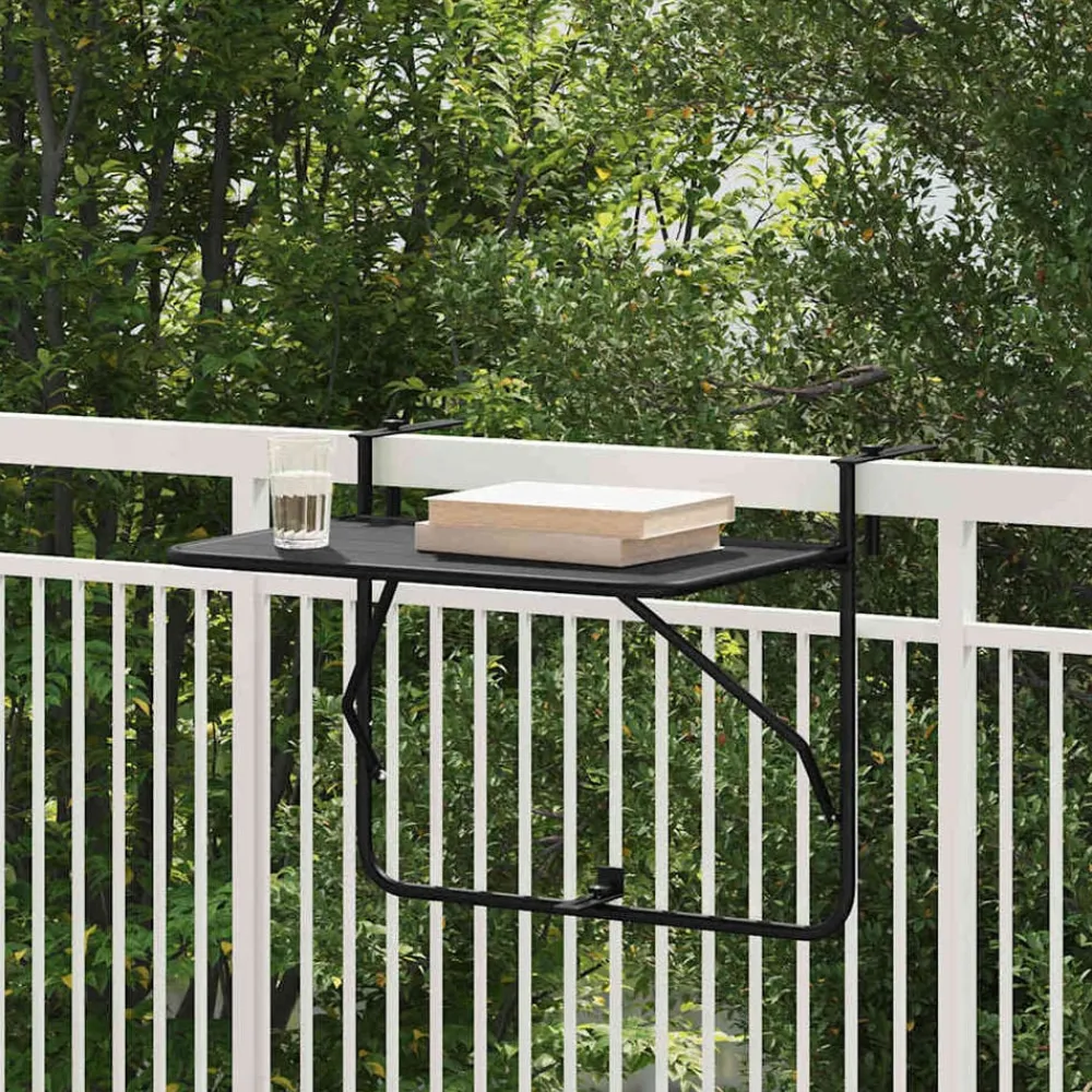 vidaXL Muebles De Jardín-Mesa Colgante de Balcón 60 x 39 x 65 cm Acero