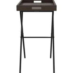 vidaXL Muebles De Jardín-Mesa con bandeja plegable ratán sintético marrón 65x40x75 cm