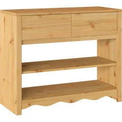 vidaXL Mesa Consola con cajón Drammen Roble 89,5 x 37 x 73 cm color roble Outlet