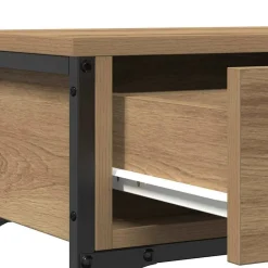 vidaXL Mesa Consola con cajón Roble artesanal 72.5 x 25 x 75 cm Roble artisan New