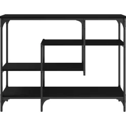 vidaXL Mesa Consola con estante 100 x 35 x 75 cm Roble negro Clearance
