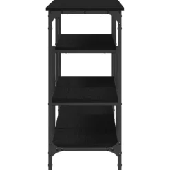 vidaXL Mesa Consola con estante 100 x 35 x 75 cm Roble negro Clearance