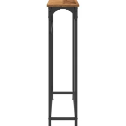 vidaXL Mesas-Mesa Consola con estante Madera vieja 75 x 19,5 x 75 cm
