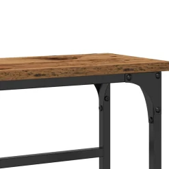 vidaXL Mesas-Mesa Consola con estante Madera vieja 75 x 19,5 x 75 cm
