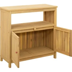 vidaXL Muebles De Jardín-Mesa consola de jardín madera maciza acacia 80x35x75 cm