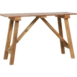vidaXL Mesas-Mesa consola de madera reciclada mixta 130x40x80 cm