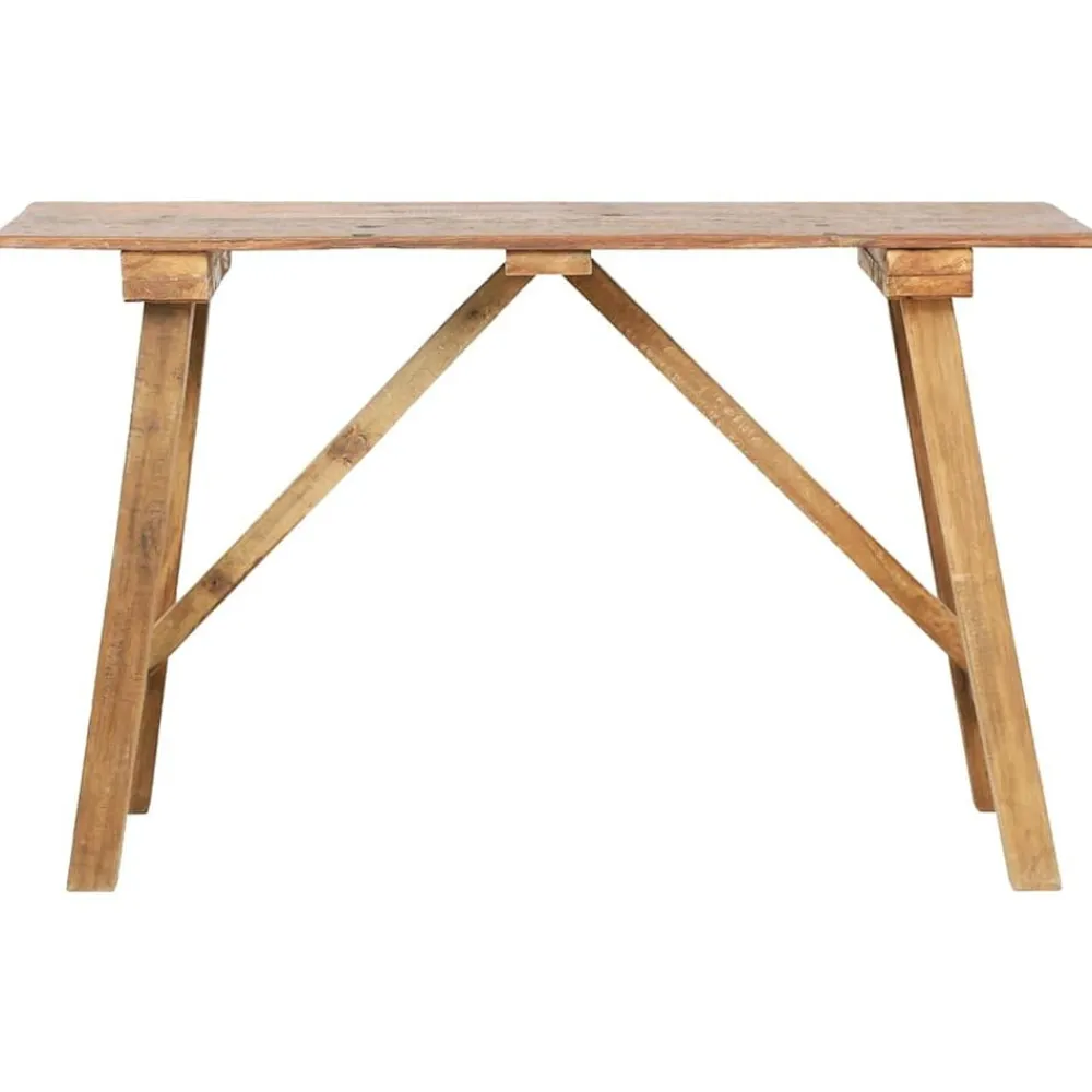 vidaXL Mesas-Mesa consola de madera reciclada mixta 130x40x80 cm