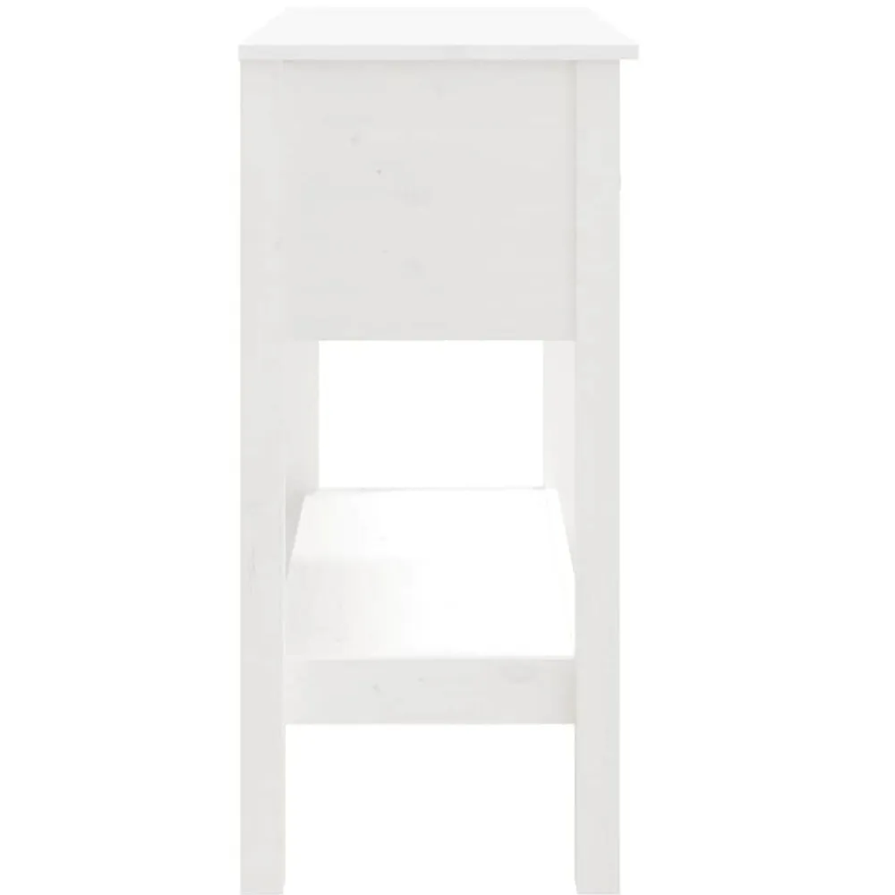vidaXL Mesa consola de madera maciza de pino 75x35x75 cm Blanco Hot