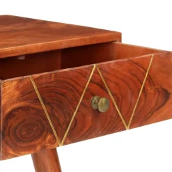vidaXL Mesas-Mesa consola de madera maciza de acacia 90x35x76 cm